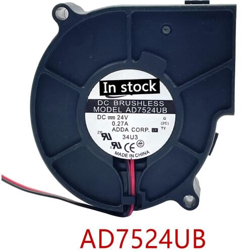 Original 100% working fan AD7524UB 24V projector photographic apparatus dedicated cooling fan 75*75*30mm
