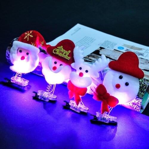 Christmas Theme Show MOE Artifact Children Tire Shine Head Hairpin Bean Sprout Grass The Grass Hairpin Wholesale