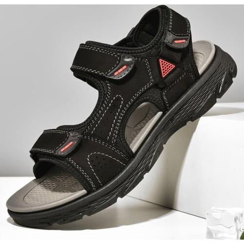 Summer Comfortable Massage Mid-sole Mens Casual Shoes High Quality Soft Sole Beach Antiskid Mens Sandals Big Size 46 Sandals