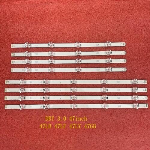 8pcs/set LED backlight strip For LG 47LF6500 47LB6200 47LB5300 47LB570V 47LB652 47LB652V 47LB6300 47LF5610 6916L-1961A 1962A