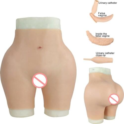 Crossdresser Silicone Realistic Vagina Panties Lift Hip Artificial Sexy Fake Vagina Underwear Pussy Pants Transgender Drag Queen