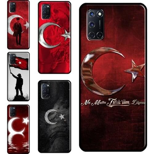 Turkei Turkey Ataturk Flag Case For OPPO A9 A5 A53 A31 2020 A52 A72 A15 A83 A91 A93 A5S Find X3 Pro Reno 2 Z Funda