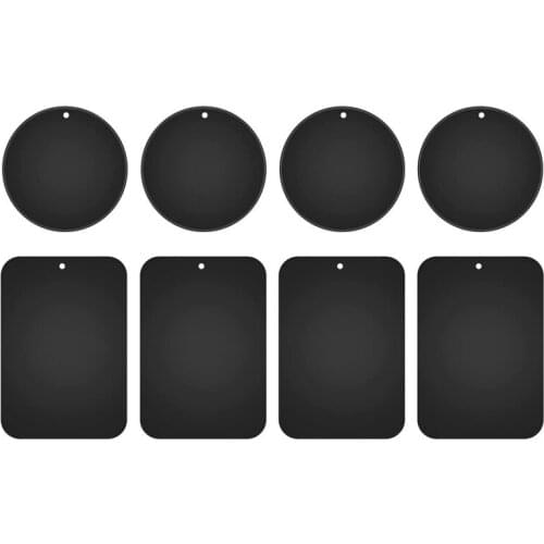 Universal Metal Plate 8 Pack for Magnetic Phone Car Mount Holder Cradle with Adhesive (Compatible with Magnetic Mounts)