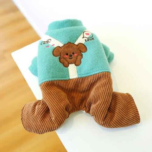 Thicken Warm Winter Dog Overalls Pet Jumpsuit High Quality Designer Dog Clothes Coat Puppy Outfit Cat Yorkshire Poodle Costumes