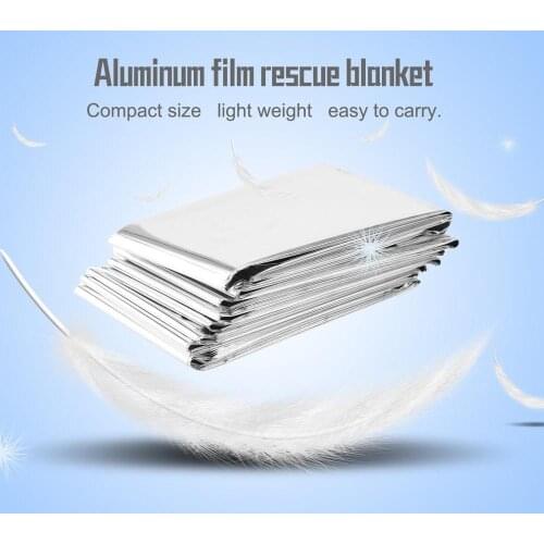 Waterproof Disposable Outdoor Military Survival Emergency Rescue Space Foil Thermal Blanket First Aid Sliver Curtain