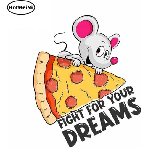 HotMeiNi 13cm x 10.5cm Funny Car Stickers for Fight For Your Dreams Cartoon Graphics Vinyl Auto Bumper JDM VAN Decals Car Wrap