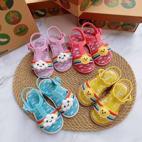 1-6y 2021 New Style Childrens Shoes Mini Melissa Princess Bow Shoes Girls fashion Canvas shoes Sneaker Kids boy Casual shoes