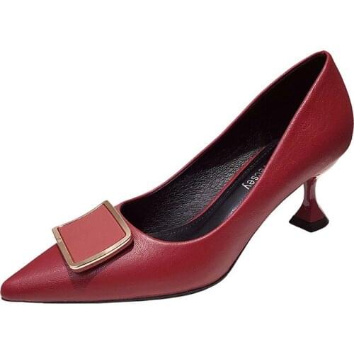 2021 Summer New Rubber Leather Pointed Toe Wedges High Heels Casual Plus Size Women Shoes 41 42 43