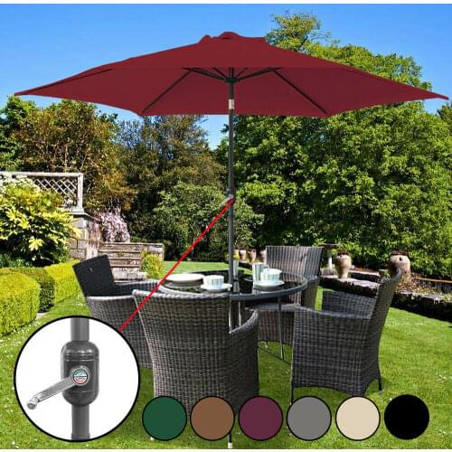 Parasol Umbrella Full Iron 2.7M Round Garden Parasol Big Sun Shade Outdoor Patio Umbrella Courtyard Beach Hand Umbrella Dropship