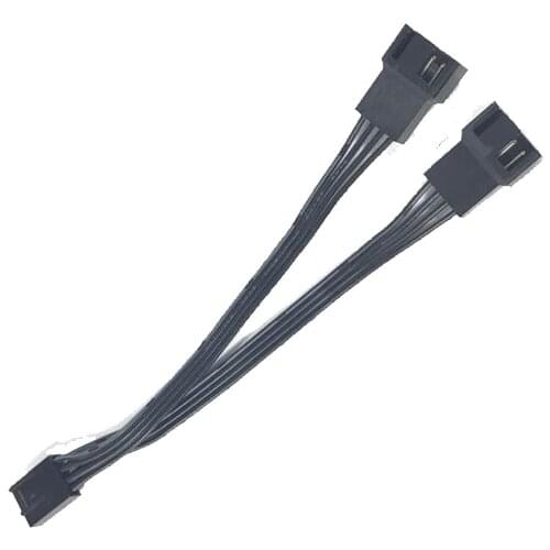 4pin splitter 1 to 2 4pin and 3pin adapter multi-fan temperature control extension cable