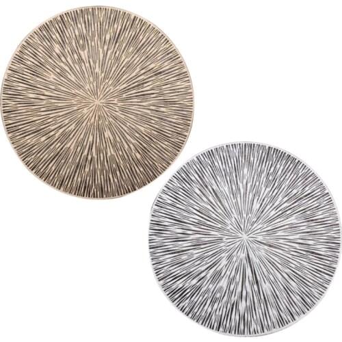 4 Pcs PVC Round Placemat Heat Insulation Meal Mat Coaster Non-Slip Dining Table Pad Restaurant Decoration