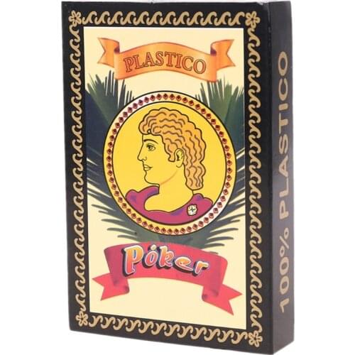 40pcs/set Spanish Playing Cards PVC Plastic Poker Cards Magic Props Family Party Board Game Drop Ship