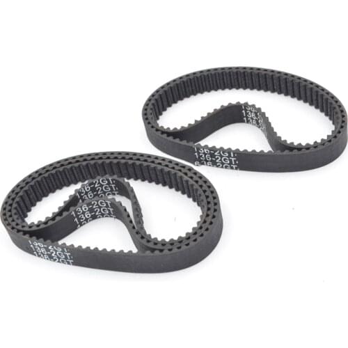 5pcs GT3 2MGT 2M 2GT Synchronous Timing Belt, Pitch Length 136/138/140/142/144, Width 6mm/9mm, Teeth 68/69/70/72 74 in