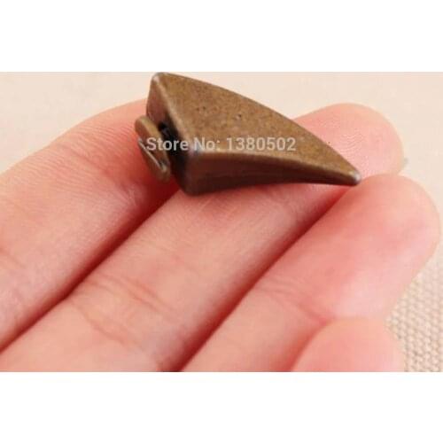 6sets alloy Bronze Color Horn Shape Metal Screw Spike Garment Rivets For Clothes Leather backpack Accessories