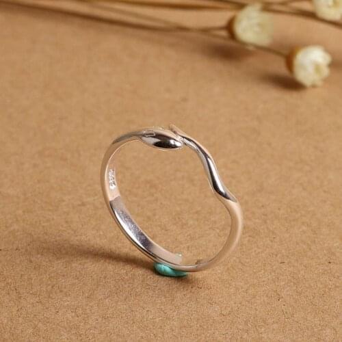 925 Sterling Silver Snake Midi Knuckle Pinkie Adjustable Ring A3149
