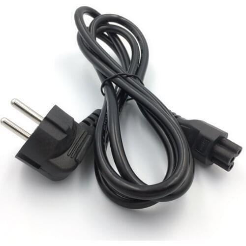 US USA EU European Power Extension Cord IEC C5 Cloverleaf Power Adapter Lead Cable 1.2m 18AWG For HP Asus Dell Laptop Notebook