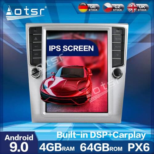 Aotsr Vertical screen Tesla Style Android 9.0 RAM 4GB Built-in CARPLAY Car Radio Play For VW Volkswage Magotan CC GPS Navigation