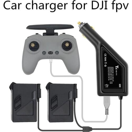 Car Charger For DJI FPV Dual Battery Car Charger Kit for DJI FPV Drone Efficient Charging Accessories Set