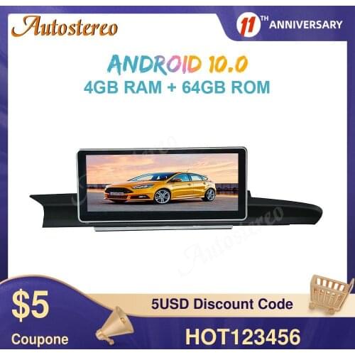 For Audi A6 2012-2016 Android 10 8+128 Car DVD Player GPS Navigation Auto Stereo Multimedia Player Head Unit Radio Tape Carplay