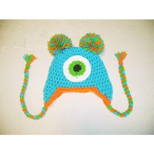 Free shipping, Baby Hat - 100% cotton childrens Crochet cartoon hat , handmade Crochet Baby Mike Hat