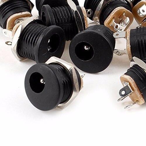 DC Power Socket 5.5x2.5mm Chassis Panel Mount Female Jack Connector