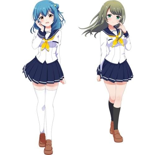 Anime Cartoon Battle Girl High School Double sided hugging Pillow Case Pillow Cover Pillowcase Peach Skin 2 Way 89057