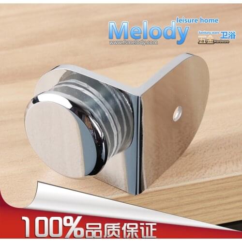 H90LR High Quality Brass Shower Glass Clamps Clips 90 Degree Glass to Wall Fixed Holder Brackets Shelf Support Chrome Finished