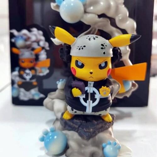 Pokemon Toys, Pikachu Cos Pirate King, Hand-Made Tyrant Bear, Model, Car Accessories, Birthday Gifts For Children