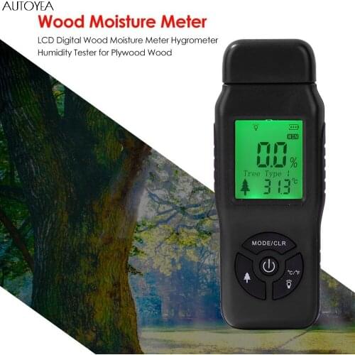 Digital Wood Moisture Meter 0-99.9% 4 Modes Wood Humidity Tester Two Pins Hygrometer Timber Damp Detector Large LCD Display
