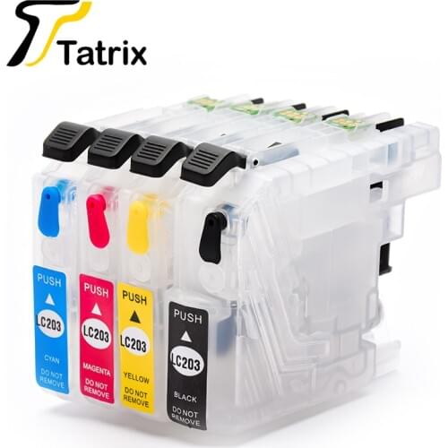 Tatrix For Brother LC203 LC203XL Refillable Ink Cartridge For Brother J4320DW J4420DW J4620DW J5520DW J5620DW J5720DW
