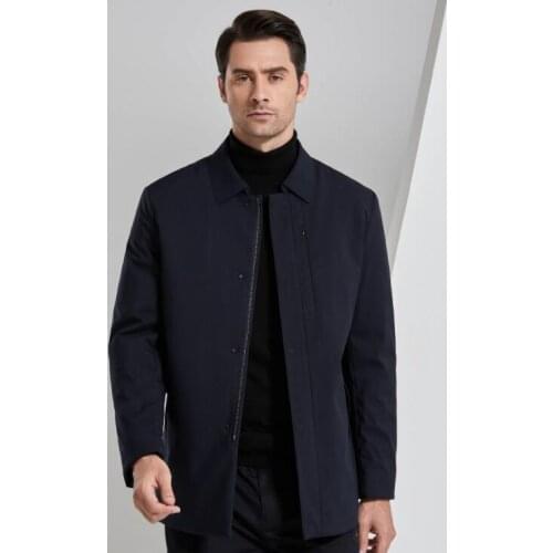 Casual cotton padded jacket Ingenuity creation Lapel waterproof men soft comfortable warm thickened middle-aged business high