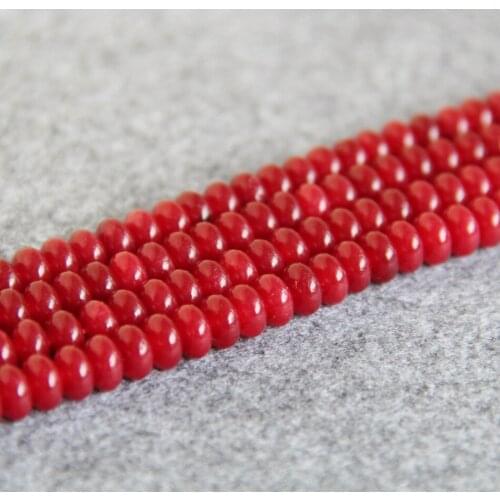 Min Order1)5*8 Beautiful DARK Red beads chalcedony beads Round shape DIY Beads stones 15" Jewelry making design wholesale