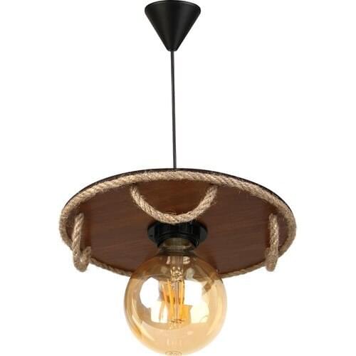 Morvizyon Roped Oval Decorative Natural Wood Chandelier L207