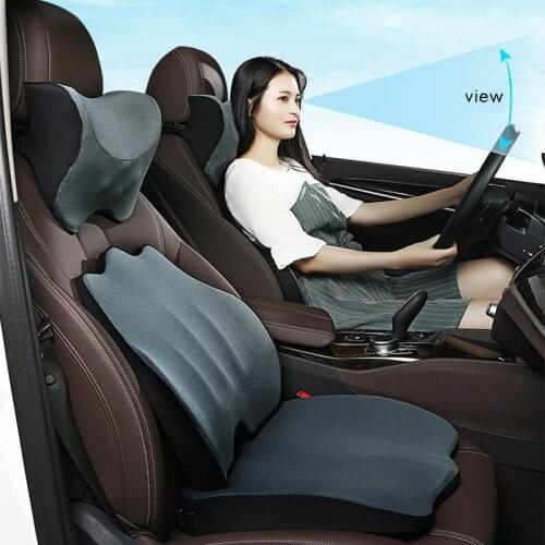 Orhopedic Memory Foam Car Seat Cushion Set for Coccyx Hip Pain Relieve Slow Rebound Massage Thickened Lumbar Chair Seat Cushion