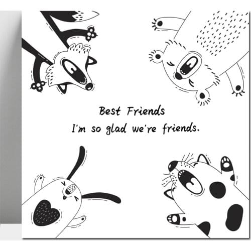 AZSG Best Friend Animals Clear Stamps For DIY Scrapbooking/Card Making/Album Decorative Silicone Stamp Crafts