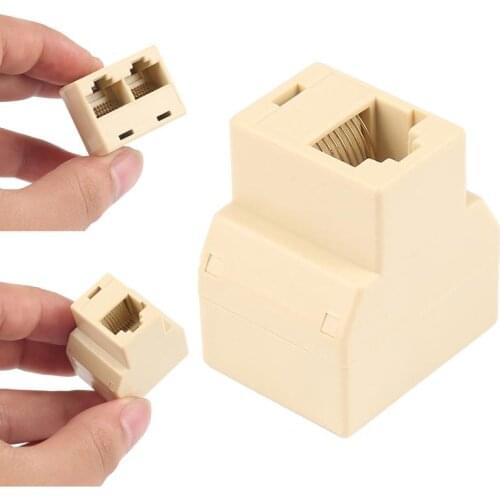 RJ45 Splitter Adapter 1 To 2 Socket 3 Jack Ports Cable Connector Ethernet Network Inter Socket Internet Cable Adapter