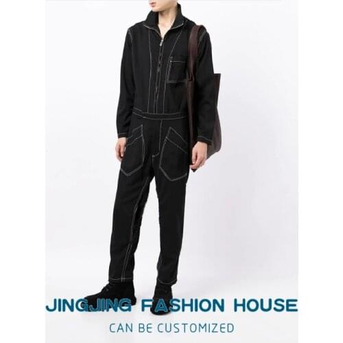 S-6XL!!2021 new youth mens casual jumpsuit trend mens pants handsome straight pants loose versatile cargo jumpsuit