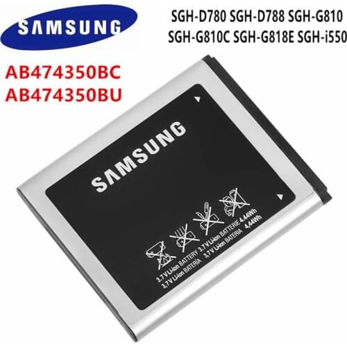 SAMSUNG Orginal AB474350BU AB474350BC Battery 1200mAh For Samsung SGH-D780 SGH-D788 SGH-G810 SGH-G810C SGH-G818E SGH-i550