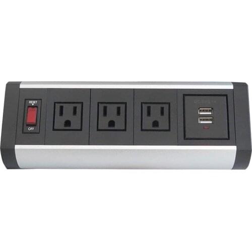 Removable Desktop Outlet with Power outlet and USB Charger for Office