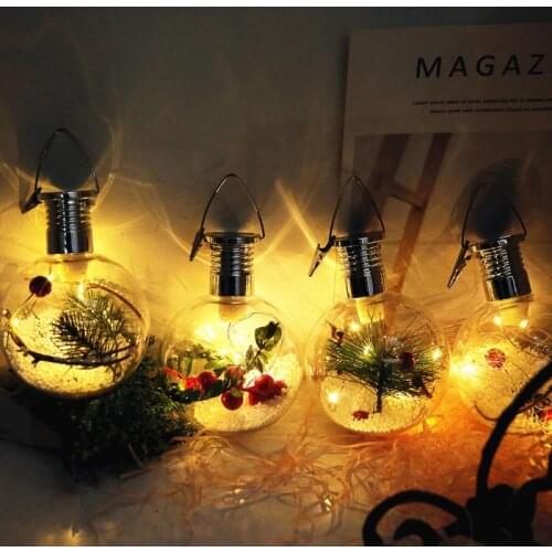 5 LED Crystal Ball Solar Lamp Led String Fairy Lights Solar Garlands Garden Outdoor Christmas Tree Decoration Holiday Light 2021