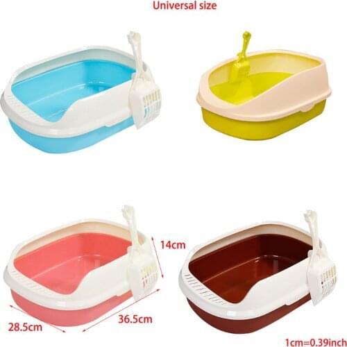 Pet Dog Toilet Cat Litter Box Cat Dog Tray Teddy Anti-Splash Toilette with cat litter shovel Puppy Cat Indoor Home Sandbox C6UE