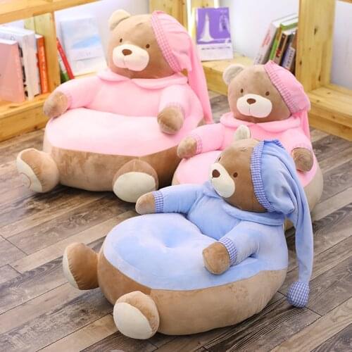 Comfortable soft stuffed household adornment sofa cute pajamas bear children calm child seats and holiday gifts friends gifts