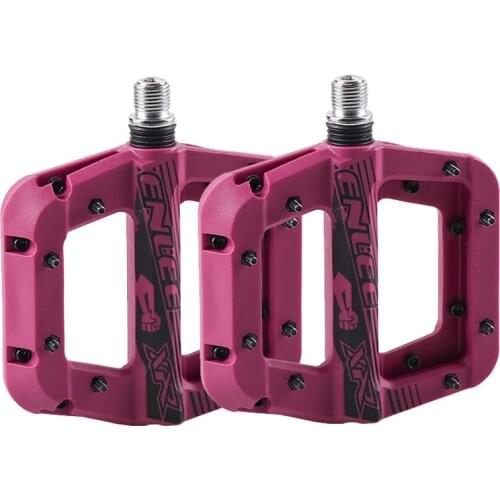 ENLEE Sealed Bearings Bicycle Bike Pedals Cycling High Density Nylon Mountain Mtb Pedals Flat Platform Bicycle Pedals