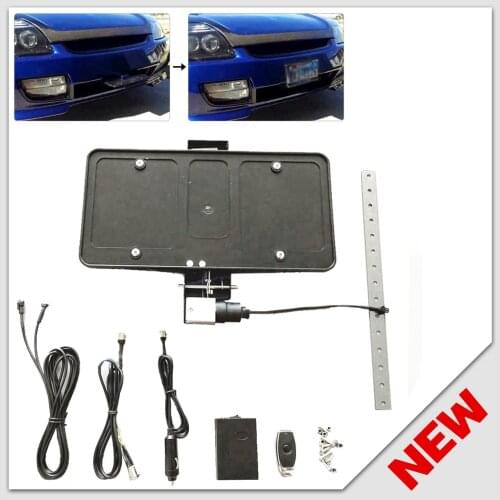 Retractable US Car License Plate Holder Frame Curtain Shutter Blinds Decoration Car Front Rear Bumper License Plate Holder