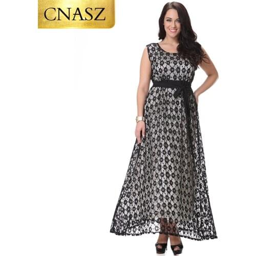 Womens Plus Size Lace Empire Dress Aline Maxi Long Casual Summer Dress