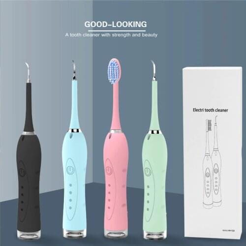 Tooth Calculus Remover Ultrasonic Rechargeable Electric Toothbrush Sonic Oral Smoke Stains Plaque Tartar Cleaner Dental Scaler