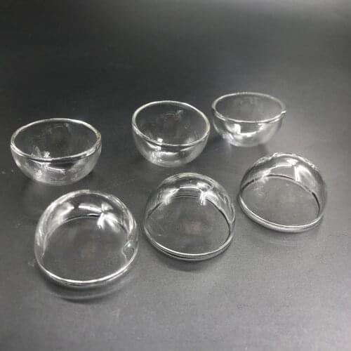 1/2/3/5pcs 30mm Hemisphere glass dome cover diy clear half round bottle glass globe bubble glass vial pendant necklace Accessory