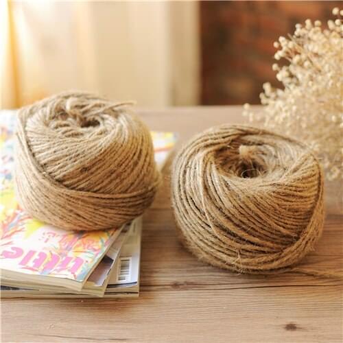 10M 1mm 2mm 3mm Natural Jute Twisted Cord DIY Craft Decorative Handmade Accessory Cords Hemp Jute Rope for Packing Tag CD17b