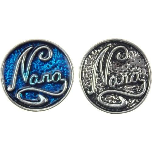 10pcs/lot Family Snap Jewelry NANA 18MM Metal Snap Buttons for Snap Bracelet OEM ,ODM