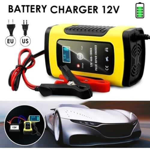 12V 6A Full Automatic Car Motorcycle Battery Charger Fast Power Charging Pulse Repair Chargers Wet Dry Lead Acid Battery-charge
